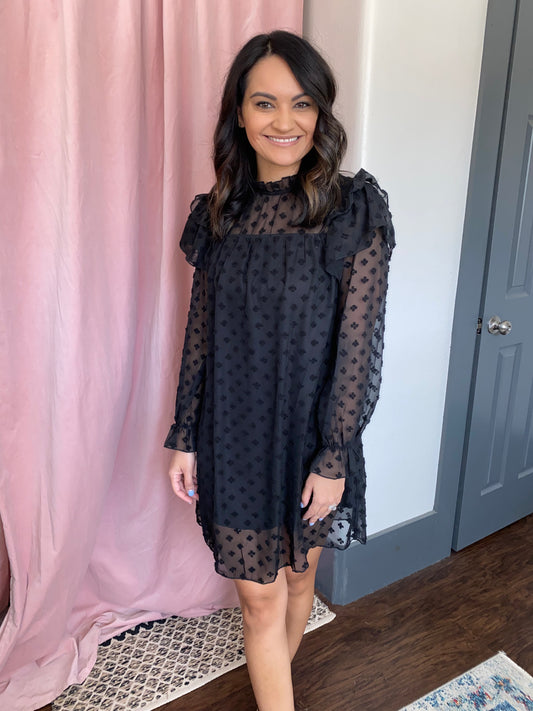 Black Dotted Dress