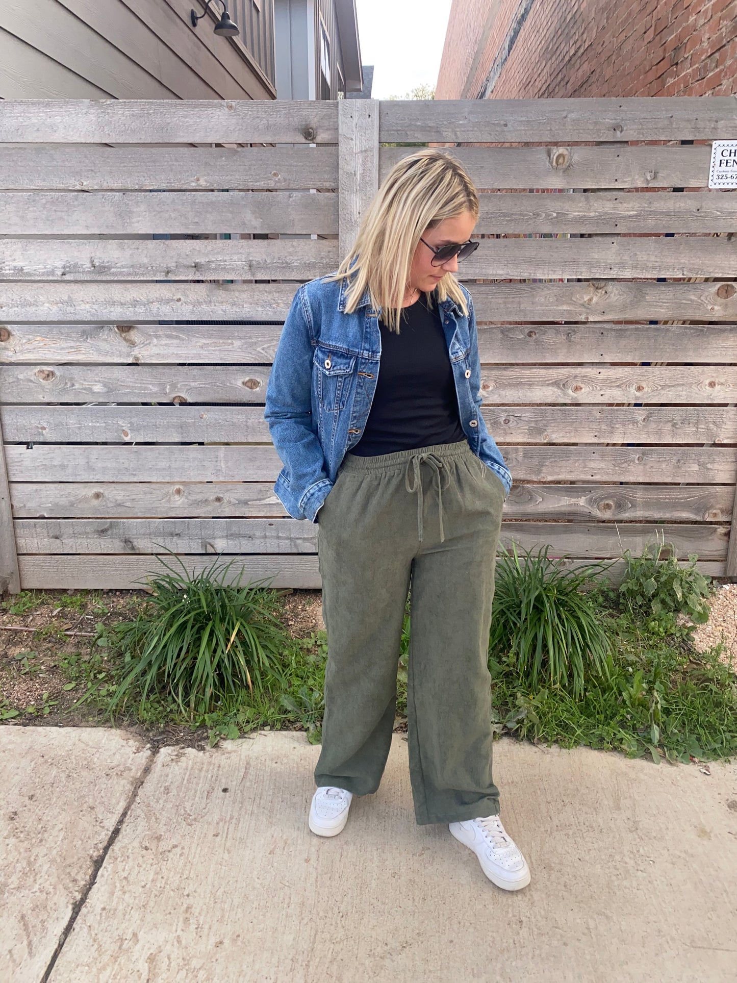 Corduroy Wide Leg Pants