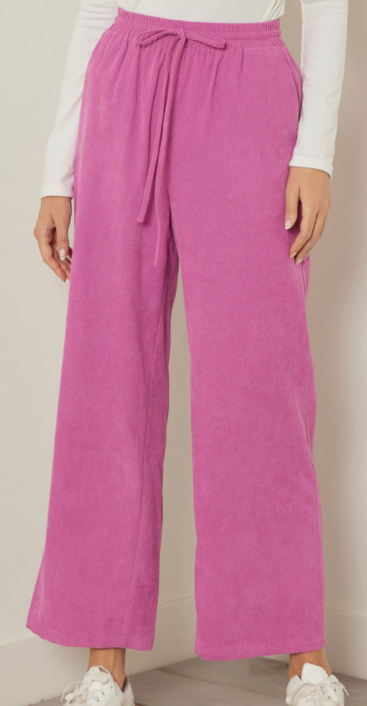 Corduroy Wide Leg Pants