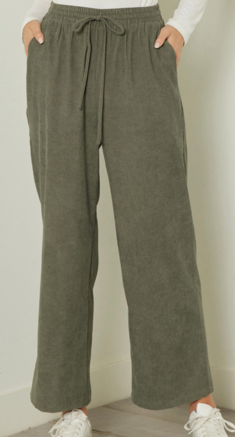 Corduroy Wide Leg Pants